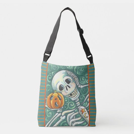 LUISTEREN NAAR UW PUMPKIN, SELETON CROSS BODY BAG CROSSBODY TAS (Voorkant)