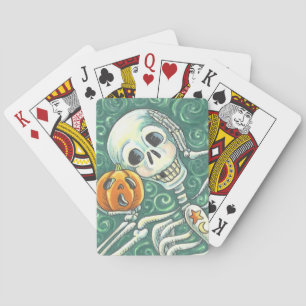 LUISTEREN NAAR UW PUMPKIN, SKELETON DECK CARDS POKERKAARTEN