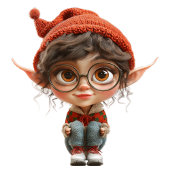 Luisterend Meisje Kerst Elf Baby Bodysuit