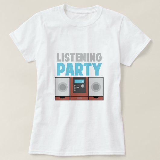 Luisterpartij T-shirt (Design voorkant)