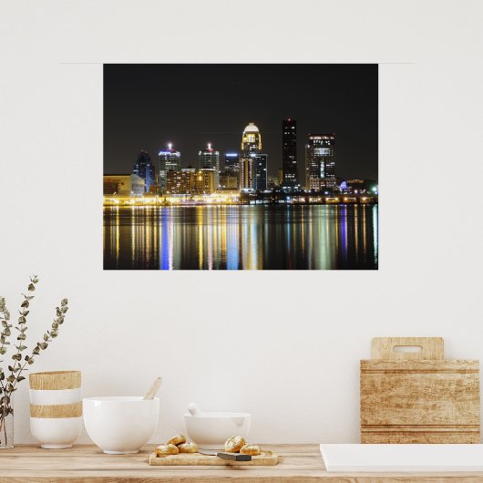Luisville skyline canvas poster (Keuken)