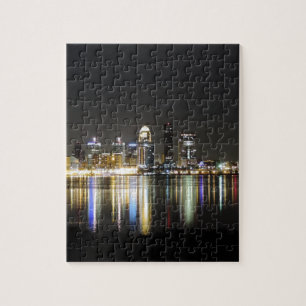 Luisville skyline 's nachts legpuzzel