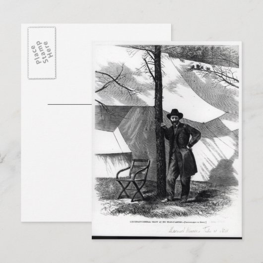 Luitenant-generaal Ulysses S.Grant Briefkaart (Voorkant / Achterkant)