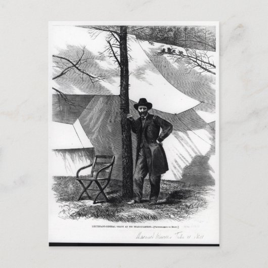 Luitenant-generaal Ulysses S.Grant Briefkaart (Voorkant)