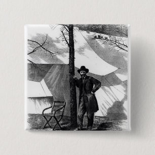 Luitenant-generaal Ulysses S.S. Subsidie Vierkante Button 5,1 Cm