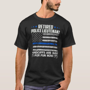 Luitenant-handboeien van de politie in ruste voor t-shirt