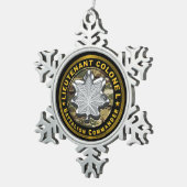 Luitenant-Kolonel Bataljonscommandant Tin Sneeuwvlok Ornament (Rechts)