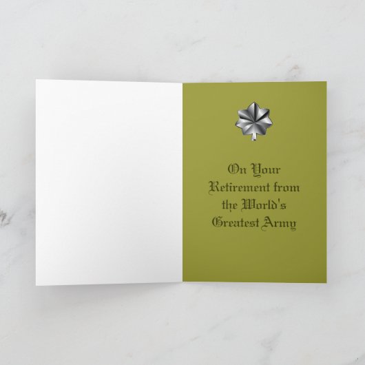 Luitenant-kolonel Retirement Kaart (Binnen)