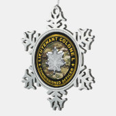 Luitenant-kolonel tin sneeuwvlok ornament (Rechts)