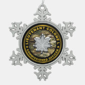 Luitenant-kolonel tin sneeuwvlok ornament (Voorkant)