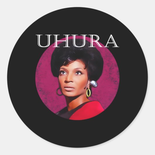 Luitenant-luitenant Uhura Rip Lt Uhura Ronde Sticker (Voorkant)