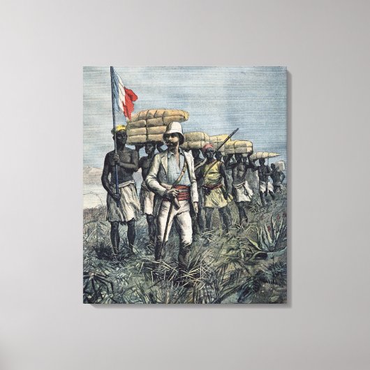 Luitenant Mizon op zijn missie van 1892 Canvas Afdruk (Voorkant)