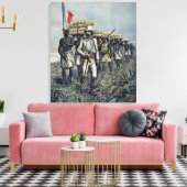 Luitenant Mizon op zijn missie van 1892 Canvas Afdruk (Insitu (Woonkamer))