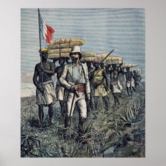 Luitenant Mizon op zijn missie van 1892 Poster (Voorkant)