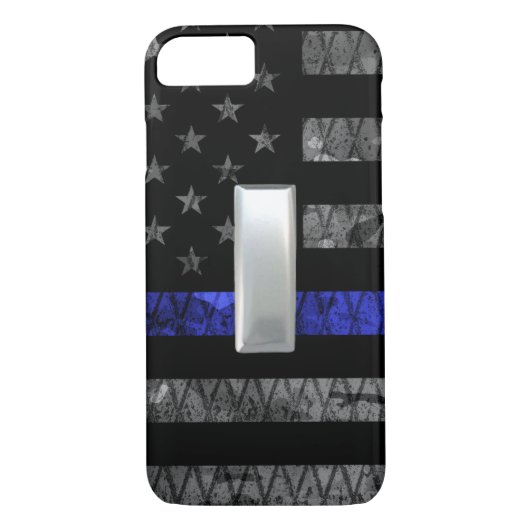 Luitenant Thin Blue Line Distress Vlag Case-Mate iPhone Case (Achterkant)