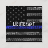 Luitenant Thin Blue Line Distress Vlag Kortingskaartje (Achterkant)