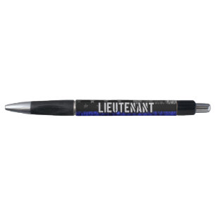 Luitenant Thin Blue Line Distress Vlag Pen