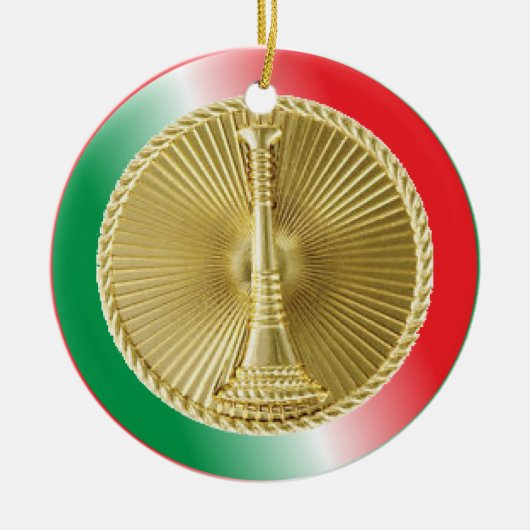 Luitenant van de brandweer keramisch ornament (Voorkant)