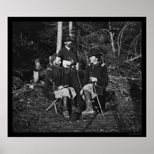 Luitenanten Custer, Bowen en Jones 1862 Poster (Voorkant)