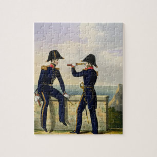 Luiteners, bord 1 uit 'Costume of the Royal Na' Legpuzzel