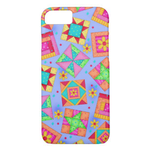Luitengelt patchwerk blokkeert kunst Case-Mate iPhone case