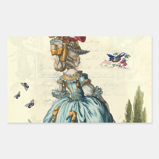 l'uitnodiging (langwerpig) rechthoekige sticker (Voorkant)