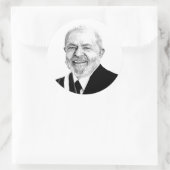 Luiz Inacio Lula da Silva Ronde Sticker (Tas)