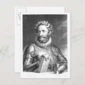 Luiz Vaz de Camoes gegraveerd door B. Roger Briefkaart (Voorkant / Achterkant)