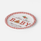 Luizen Slice Baby Pizza Baby shower Papier Borden  Papieren Bordje (Gekanteld)