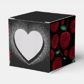 lujoso rojo y negro para celebración bedankdoosjes (Voorkant Zijde)