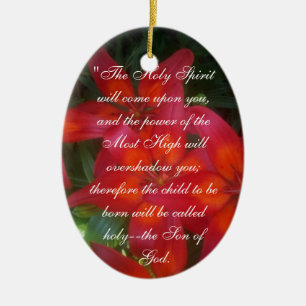 Luk 1:37 Want niets zal onmogelijk zijn met God. Keramisch Ornament