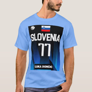 Luka Doncic 2021 Slovenië Jersey Fan Design T-shirt
