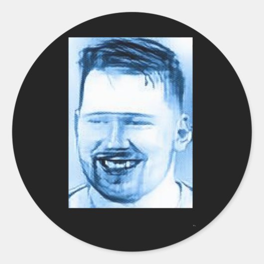 Luka Doncic Ronde Sticker (Voorkant)