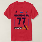 Luka Doncic Slovenija Fan Design 2 T-shirt (Design voorkant)
