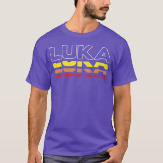 Luka voornaam grappige vintage zonsondergang Luka  T-shirt