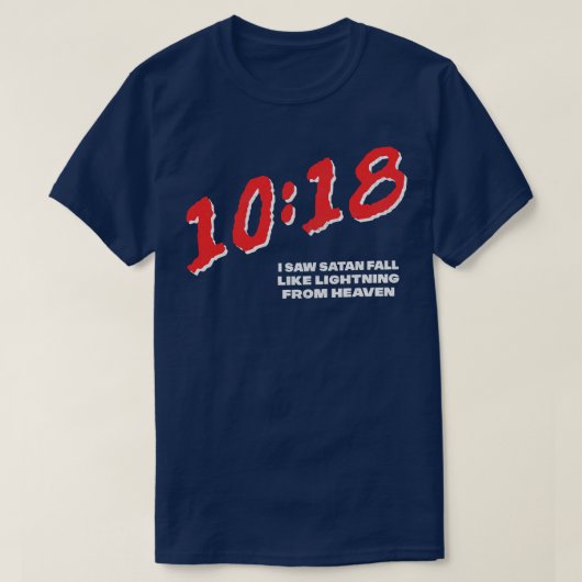 Lukas 1018 Ik zag Satan herfst als bliksem van hea T-shirt (Design voorkant)