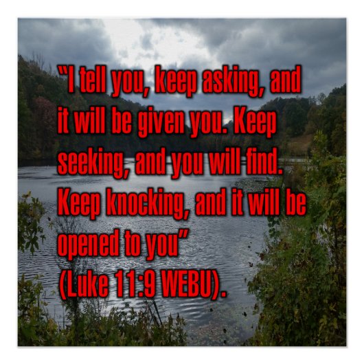 Lukas 11:9 WEBU Perfect Poster (Voorkant)