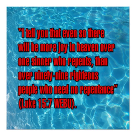 Lukas 15:7 WEBU Perfect Poster (Voorkant)