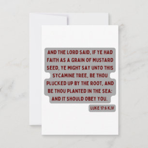 Lukas 17:6 KJV Bijbel Schrift Groet Kaart