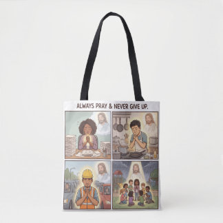 Lukas 18:1 tote bag