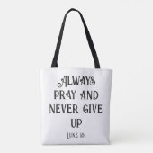 Lukas 18:1 tote bag (Achterkant)