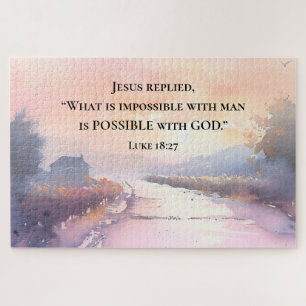 Lukas 18:27 Jezus antwoordde Mogelijk met God Bijb Legpuzzel