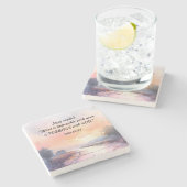 Lukas 18:27 Mogelijk bij God, Jezus Bijbelvers Stenen Onderzetter (Zijkant)