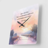 Lukas 18:27 Mogelijk bij God, Jezus Bijbelvers Vierkante Klok (Hoek)