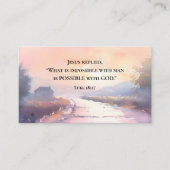 Lukas 18:27 Mogelijk bij God, Jezus Bijbelvers Visitekaartje (Voorkant)