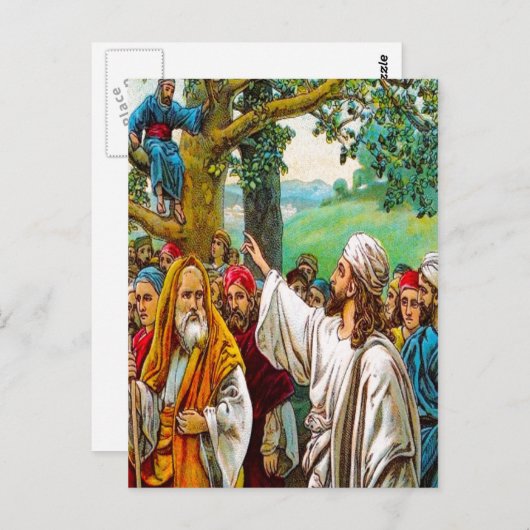 Lukas 19:1-10 Jezus redt een briefkaart van een to (Voorkant / Achterkant)