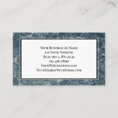 Lukas 1:37 Bijbelvers, zwart marmer Visitekaartje (Achterkant)