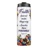 Lukas 1:37 Het geloof maakt het mogelijk Thermosbeker (Voorkant)