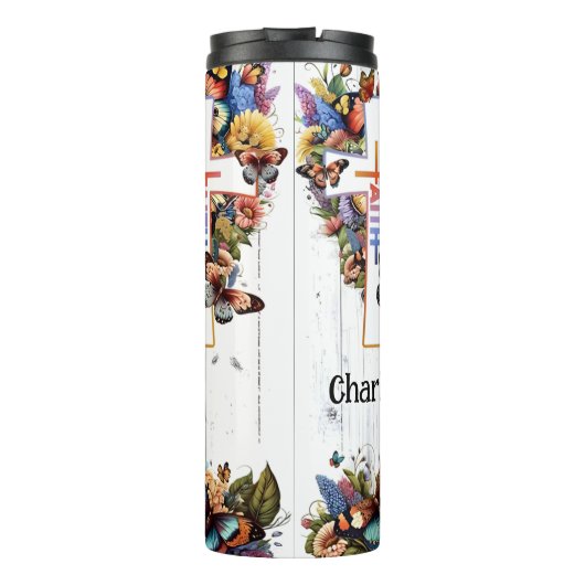 Lukas 1:37 Het geloof maakt het mogelijk Thermosbeker (Achterkant)