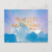 Lukas 1:37 Met God niets onmogelijks Kaart (Voorkant)